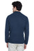 UltraClub 8532 Mens Classic Long Sleeve Polo Shirt Navy Blue Back