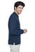 UltraClub 8532 Mens Classic Long Sleeve Polo Shirt Navy Blue Side
