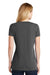 New Era LNEA101 Womens Heritage Short Sleeve V-Neck T-Shirt Heather Black Back