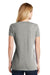 New Era LNEA101 Womens Heritage Short Sleeve V-Neck T-Shirt Light Graphite Grey Twist Back