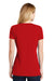 New Era LNEA101 Womens Heritage Short Sleeve V-Neck T-Shirt Scarlet Red Back
