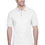 UltraClub Mens Classic Short Sleeve Polo Shirt - White