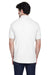 UltraClub 8535 Mens Classic Short Sleeve Polo Shirt White Back