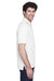 UltraClub 8535 Mens Classic Short Sleeve Polo Shirt White Side