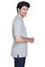 UltraClub 8535 Mens Classic Short Sleeve Polo Shirt Heather Grey Side