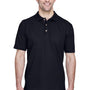 UltraClub Mens Classic Short Sleeve Polo Shirt - Black