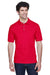 UltraClub 8535 Mens Classic Short Sleeve Polo Shirt Red Front