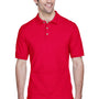 UltraClub Mens Classic Short Sleeve Polo Shirt - Red