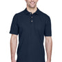 UltraClub Mens Classic Short Sleeve Polo Shirt - Navy Blue