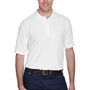 UltraClub Mens Whisper Short Sleeve Polo Shirt - White