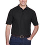 UltraClub Mens Whisper Short Sleeve Polo Shirt - Black