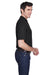 UltraClub 8540 Mens Whisper Short Sleeve Polo Shirt Black Side