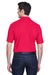 UltraClub 8540 Mens Whisper Short Sleeve Polo Shirt Red Back