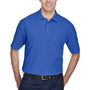 UltraClub Mens Whisper Short Sleeve Polo Shirt - Royal Blue