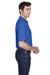 UltraClub 8540 Mens Whisper Short Sleeve Polo Shirt Royal Blue Side