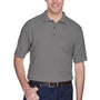 UltraClub Mens Whisper Short Sleeve Polo Shirt - Graphite Grey