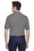 UltraClub 8540 Mens Whisper Short Sleeve Polo Shirt Graphite Grey Back