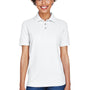 UltraClub Womens Whisper Short Sleeve Polo Shirt - White