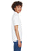 UltraClub 8541 Womens Whisper Short Sleeve Polo Shirt White Side