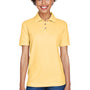 UltraClub Womens Whisper Short Sleeve Polo Shirt - Yellow - Closeout