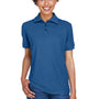 UltraClub Womens Whisper Short Sleeve Polo Shirt - Indigo Blue - Closeout