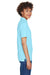 UltraClub 8541 Womens Whisper Short Sleeve Polo Shirt Baby Blue Side