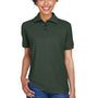 UltraClub Womens Whisper Short Sleeve Polo Shirt - Forest Green - Closeout