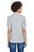 UltraClub 8541 Womens Whisper Short Sleeve Polo Shirt Heather Grey Back