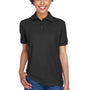 UltraClub Womens Whisper Short Sleeve Polo Shirt - Black