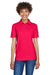 UltraClub 8541 Womens Whisper Short Sleeve Polo Shirt Red Front