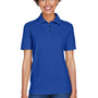 UltraClub Womens Whisper Short Sleeve Polo Shirt - Royal Blue