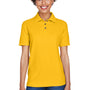 UltraClub Womens Whisper Short Sleeve Polo Shirt - Gold - Closeout