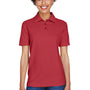 UltraClub Womens Whisper Short Sleeve Polo Shirt - Cardinal Red - Closeout
