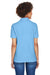UltraClub 8541 Womens Whisper Short Sleeve Polo Shirt Cornflower Blue Back