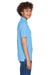 UltraClub 8541 Womens Whisper Short Sleeve Polo Shirt Cornflower Blue Side