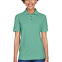 UltraClub Womens Whisper Short Sleeve Polo Shirt - Leaf Green - Closeout