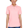 UltraClub Womens Whisper Short Sleeve Polo Shirt - Pink