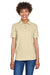 UltraClub 8541 Womens Whisper Short Sleeve Polo Shirt Putty Brown Front