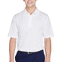 UltraClub Mens Cool & Dry 8 Star Elite Performance Moisture Wicking Short Sleeve Polo Shirt - White