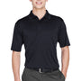 UltraClub Mens Cool & Dry 8 Star Elite Performance Moisture Wicking Short Sleeve Polo Shirt - Black