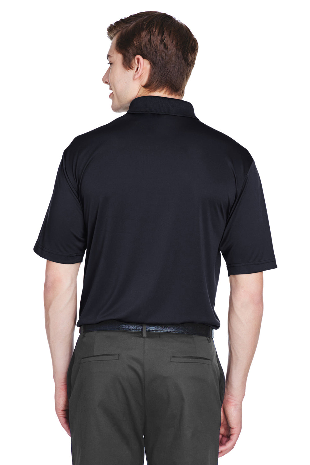 UltraClub 8610 Mens Cool & Dry 8 Star Elite Performance Moisture Wicking Short Sleeve Polo Shirt Black Back