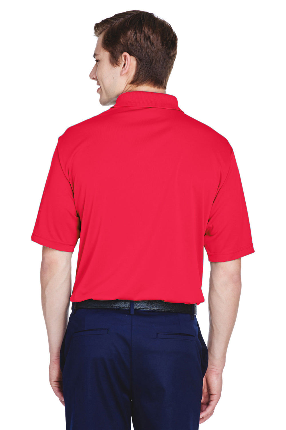 UltraClub 8610 Mens Cool & Dry 8 Star Elite Performance Moisture Wicking Short Sleeve Polo Shirt Red Back