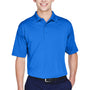 UltraClub Mens Cool & Dry 8 Star Elite Performance Moisture Wicking Short Sleeve Polo Shirt - Royal Blue