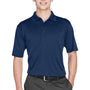 UltraClub Mens Cool & Dry 8 Star Elite Performance Moisture Wicking Short Sleeve Polo Shirt - Navy Blue