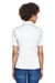 UltraClub 8610L Womens Cool & Dry 8 Star Elite Performance Moisture Wicking Short Sleeve Polo Shirt White Back