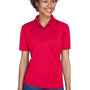 UltraClub Womens Cool & Dry 8 Star Elite Performance Moisture Wicking Short Sleeve Polo Shirt - Red