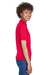 UltraClub 8610L Womens Cool & Dry 8 Star Elite Performance Moisture Wicking Short Sleeve Polo Shirt Red Side