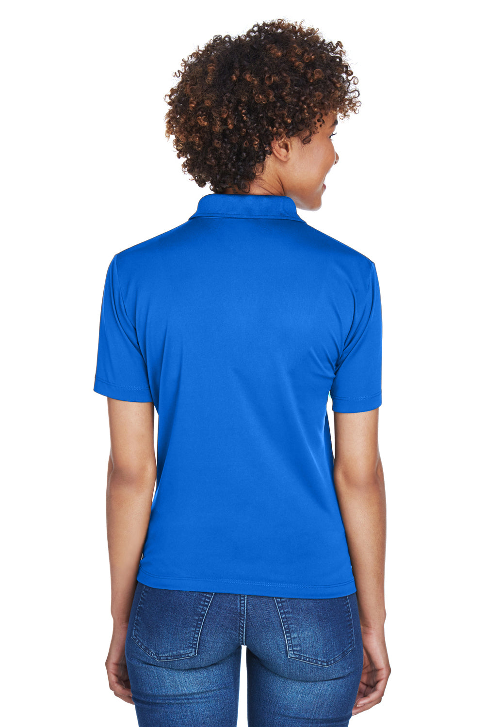 UltraClub 8610L Womens Cool & Dry 8 Star Elite Performance Moisture Wicking Short Sleeve Polo Shirt Royal Blue Back