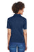 UltraClub 8610L Womens Cool & Dry 8 Star Elite Performance Moisture Wicking Short Sleeve Polo Shirt Navy Blue Back