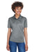 UltraClub 8610L Womens Cool & Dry 8 Star Elite Performance Moisture Wicking Short Sleeve Polo Shirt Charcoal Grey Front